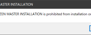 RYZEN MASTER INSTALLATION is prohibited from installation on this system